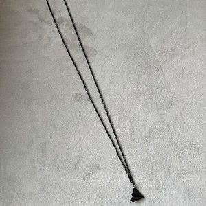 Black Paper Airplane Necklace